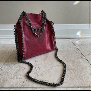 Red leather bag